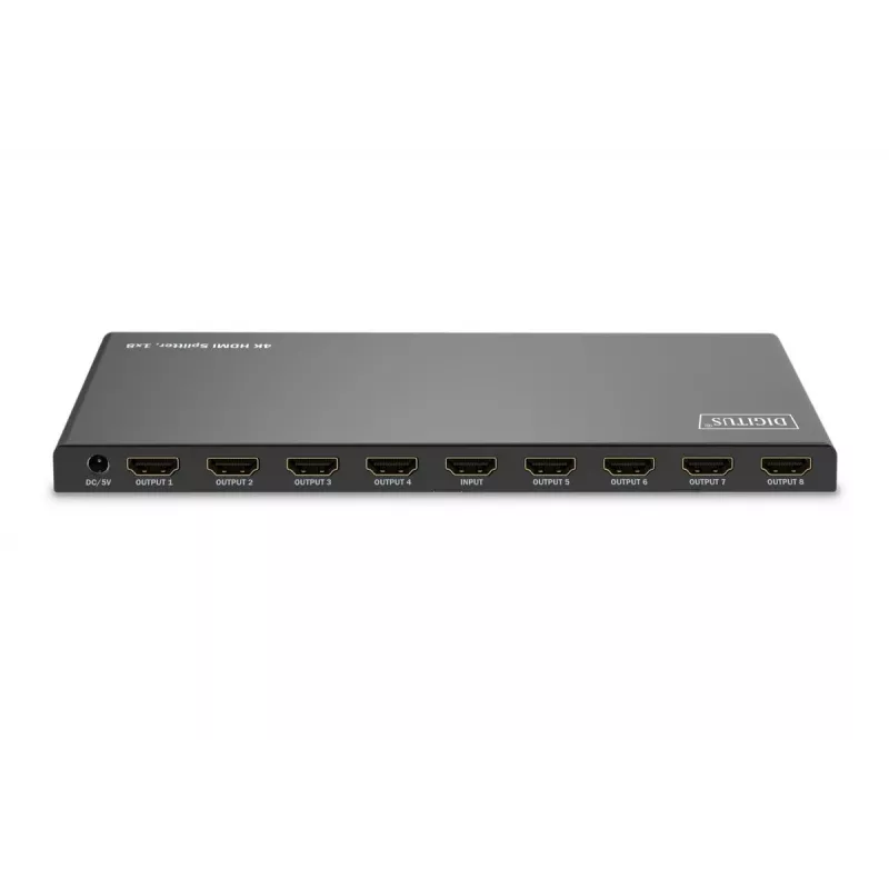 Splitter HDMI DIGITUS 1x8. 4K/60Hz HDCP 2.3. Control EDID