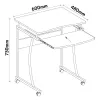 Mesa de ordenador Techly ICA-TB 131B negra