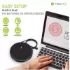 Micrófono de conferencia TECHLY 362725, USB Type-A con cable, omnidireccional, alcance 3 m, 100–16000 Hz, 680 Ω, carcasa de metal, cable de 2 m