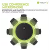 Micrófono de conferencia TECHLY 362725, USB Type-A con cable, omnidireccional, alcance 3 m, 100–16000 Hz, 680 Ω, carcasa de metal, cable de 2 m