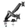 Techly ICA-LCD 462B brazo de escritorio para monitor, muelle de gas, 17-32 pulgadas (43,2-81,3 cm), 9 kg, VESA 75x75/100x100, negro