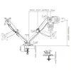 Techly ICA-LCD 462B brazo de escritorio para monitor, muelle de gas, 17-32 pulgadas (43,2-81,3 cm), 9 kg, VESA 75x75/100x100, negro