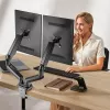 Techly ICA-LCD 462B brazo de escritorio para monitor, muelle de gas, 17-32 pulgadas (43,2-81,3 cm), 9 kg, VESA 75x75/100x100, negro