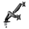 Techly ICA-LCD 462B brazo de escritorio para monitor, muelle de gas, 17-32 pulgadas (43,2-81,3 cm), 9 kg, VESA 75x75/100x100, negro