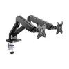 Techly ICA-LCD 462B brazo de escritorio para monitor, muelle de gas, 17-32 pulgadas (43,2-81,3 cm), 9 kg, VESA 75x75/100x100, negro
