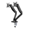 Techly ICA-LCD 462B brazo de escritorio para monitor, muelle de gas, 17-32 pulgadas (43,2-81,3 cm), 9 kg, VESA 75x75/100x100, negro
