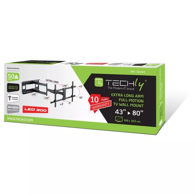 Soporte de TV/pie Techly ICA-PLB 490 2,03 m (80