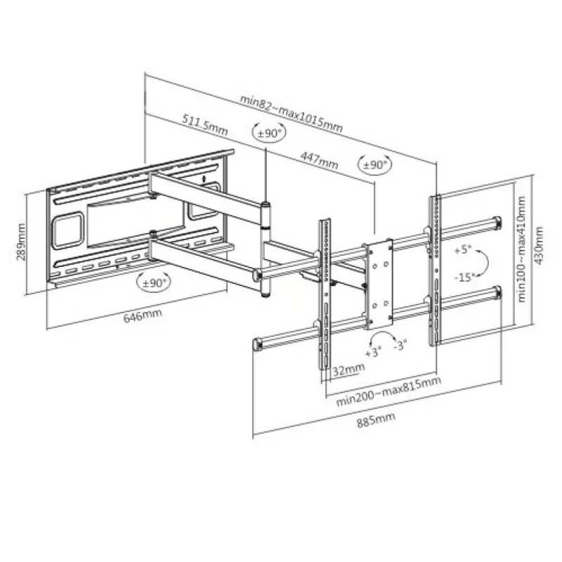 Soporte de TV/pie Techly ICA-PLB 490 2,03 m (80