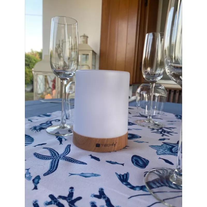 Lámpara de mesa Techly I-LED TOUCH 1,6 W blanca LED control táctil