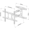 Soporte de pared para TV LCD Techly 40-65 Full Motion ultra slim negro ICA-PLB 171L