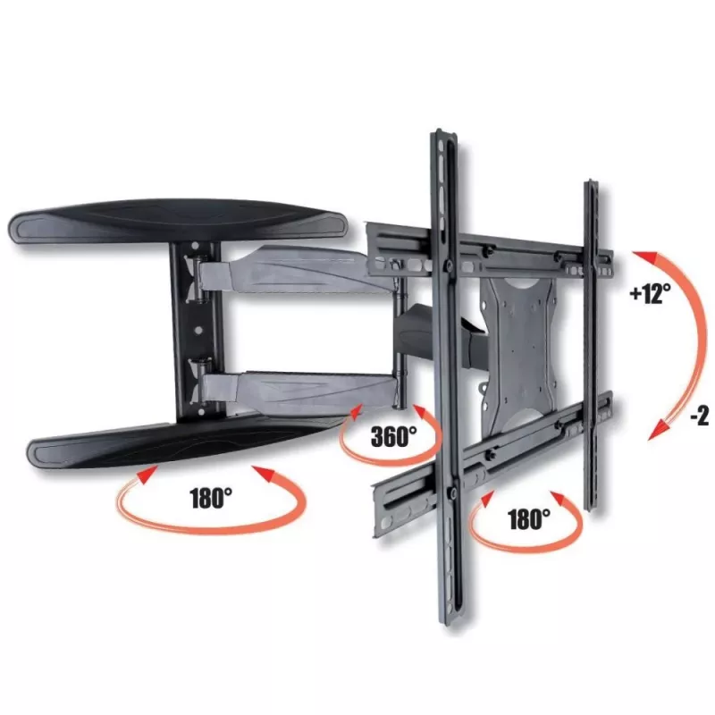 Soporte de pared para TV LCD Techly 40-65 Full Motion ultra slim negro ICA-PLB 171L