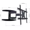 Soporte de pared para TV LCD Techly 40-65 Full Motion ultra slim negro ICA-PLB 171L
