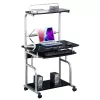 Escritorio de ordenador multifunción compacto Techly, negro brillante ICA-TB 7800BK