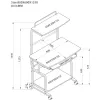 Escritorio de ordenador multifunción compacto Techly, negro brillante ICA-TB 7800BK