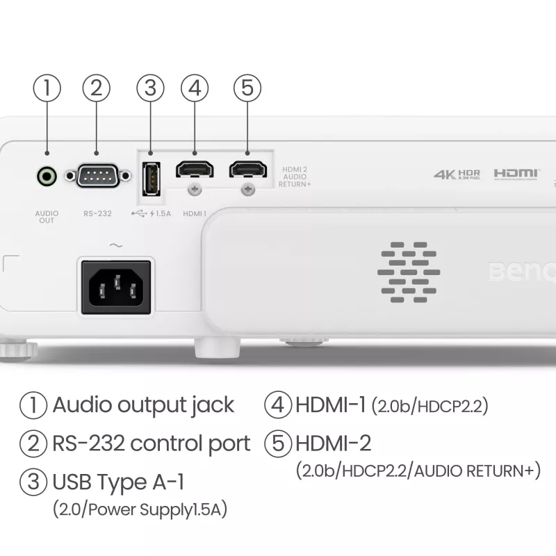 Proyector de corta distancia BenQ TK710STi 3200 lúmenes ANSI DLP UHD 4K (3840x2160) 3D negro, blanco