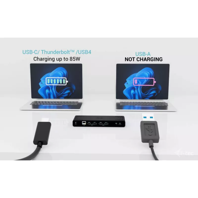 Estación de acoplamiento universal i-tec Dual 4K Display + Power Delivery 85W