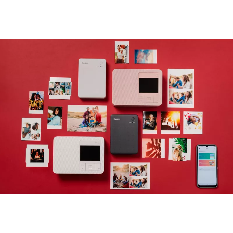 Canon SELPHY QX20 impresora fotográfica portátil, sublimación, 287 x 287 DPI, 72 x 85 mm, Wi-Fi, USB-C, rojo terracota