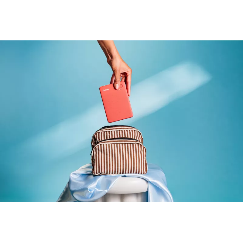 Canon SELPHY QX20 impresora fotográfica portátil, sublimación, 287 x 287 DPI, 72 x 85 mm, Wi-Fi, USB-C, rojo terracota
