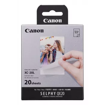 Canon XC-20L, impresión por sublimación térmica, 5,4 x 8,5 cm, 20 uds.