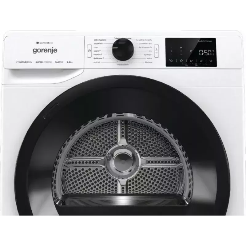 Secadora Gorenje DPNE83GNLWIFI/PL 8 kg, bomba de calor, WiFi, clase de eficiencia energética A+++, blanca