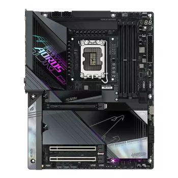 Placa base GIGABYTE Z890 AORUS MASTER - Compatible con CPUs Intel Core Ultra (Serie 2), VRM de 18+1+2 fases, hasta 9500 MHz DDR5 (OC), 2x PCIe 5.0 + 3x PCIe 4.0, Wi-Fi 7, LAN 10GbE, Thunderbolt 4