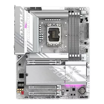 Placa base GIGABYTE Z890 AORUS ELITE WIFI7 ICE - Compatible con CPUs Intel Core Ultra (Serie 2), VRM de 16+1+2 fases, hasta 8800MHz DDR5 (OC), 1xPCIe 5.0 + 3xPCIe 4.0, Wi-Fi 7, LAN 2.5GbE, Thunderbolt 4