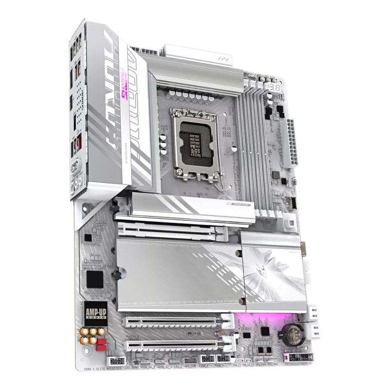 Placa base GIGABYTE Z890 AORUS ELITE WIFI7 ICE - Compatible con CPUs Intel Core Ultra (Serie 2), VRM de 16+1+2 fases, hasta 8800MHz DDR5 (OC), 1xPCIe 5.0 + 3xPCIe 4.0, Wi-Fi 7, LAN 2.5GbE, Thunderbolt 4