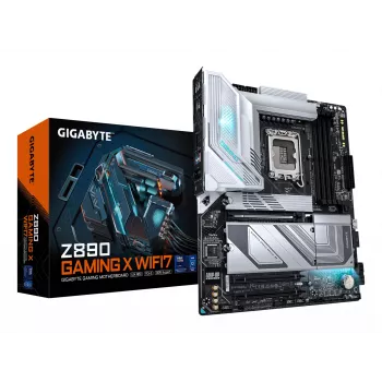 Placa base GIGABYTE Z890 GAMING X WIFI7 - Compatible con CPUs Intel Core Ultra (Serie 2), VRM de 16+1+2 fases, hasta 8800MHz DDR5 (OC), 1xPCIe 5.0 + 3xPCIe 4.0, Wi-Fi 7, LAN 2,5GbE, USB 4