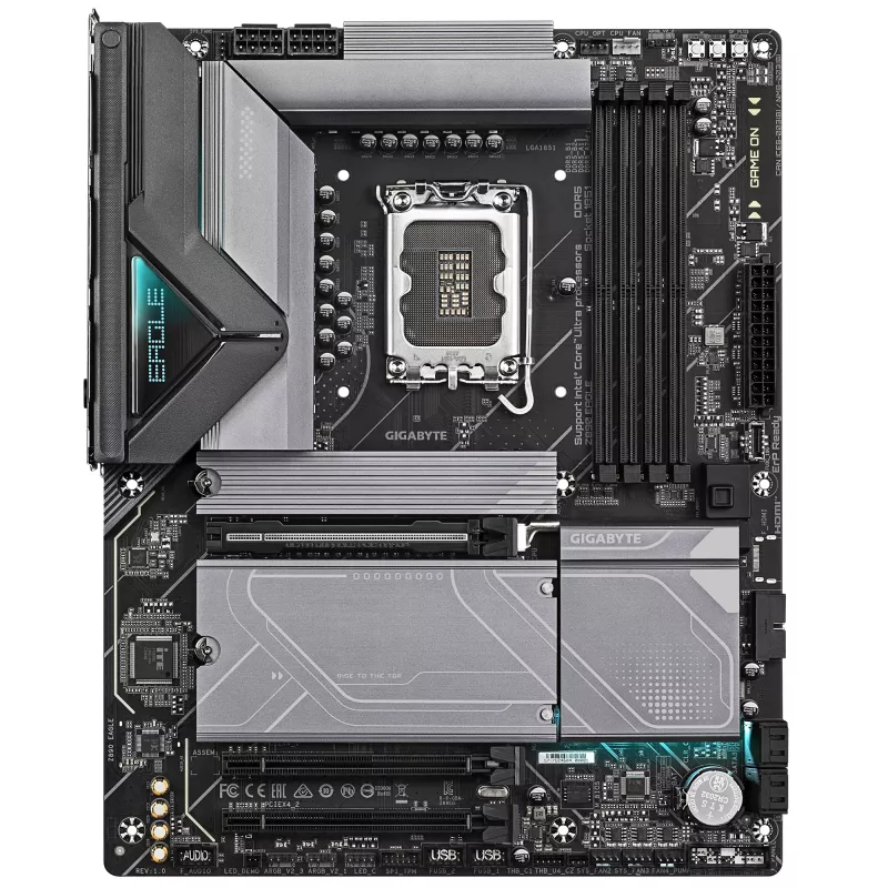 Placa base GIGABYTE Z890 EAGLE - Compatible con CPUs Intel Core Ultra (Serie 2), VRM de 14+1+2 fases, hasta 8800 MHz DDR5 (OC), 1xPCIe 5.0 M.2 + 3xPCIe 4.0 M.2, LAN 2,5 GbE, USB4