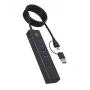 ICY BOX IB-HUB1737-C3 USB 3.2 Gen 1 (3.1 Gen 1) Type-C 5000 Mbit/s Negro