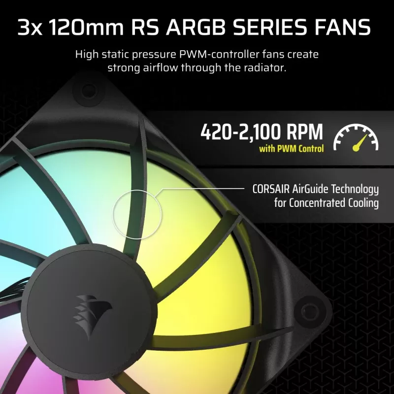 Disipador CPU CORSAIR - Nautilus 360 Rs ArGB Refrigeración líquida
