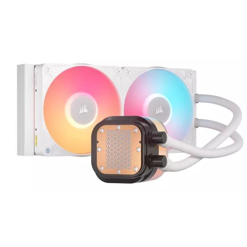 Refrigeración líquida todo en uno Corsair iCUE LINK TITAN 240 RX LCD 12 cm Blanca