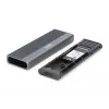 Carcasa externa para disco USB DIGITUS - NVMe + SATA 10 Gbit/s (NVMe) 6 Gbit/s (SATA) USB 3.1 Gen2 aluminio sin herramientas