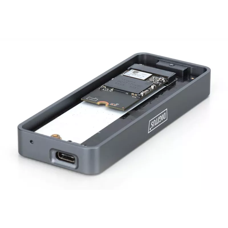 Carcasa externa para disco USB DIGITUS – NVMe 20 Gbit/s USB 3.2 Gen 2x2 aluminio sin herramientas