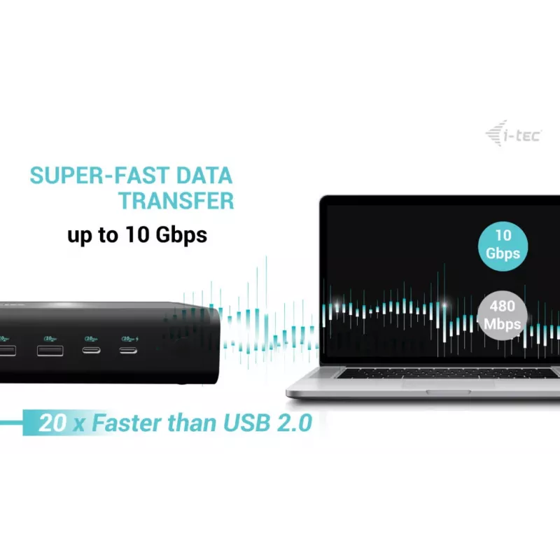 Estación de acoplamiento universal i-tec 6x 4K/60Hz Display + Power Delivery 140W