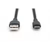 Cable de carga de silicona USB-C DIGITUS USB-A - USB-C USB 2.0 60W - 50cm Negro