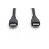 Cable de carga de silicona USB-C DIGITUS USB-C - USB-C USB 2.0 60W - 50cm negro