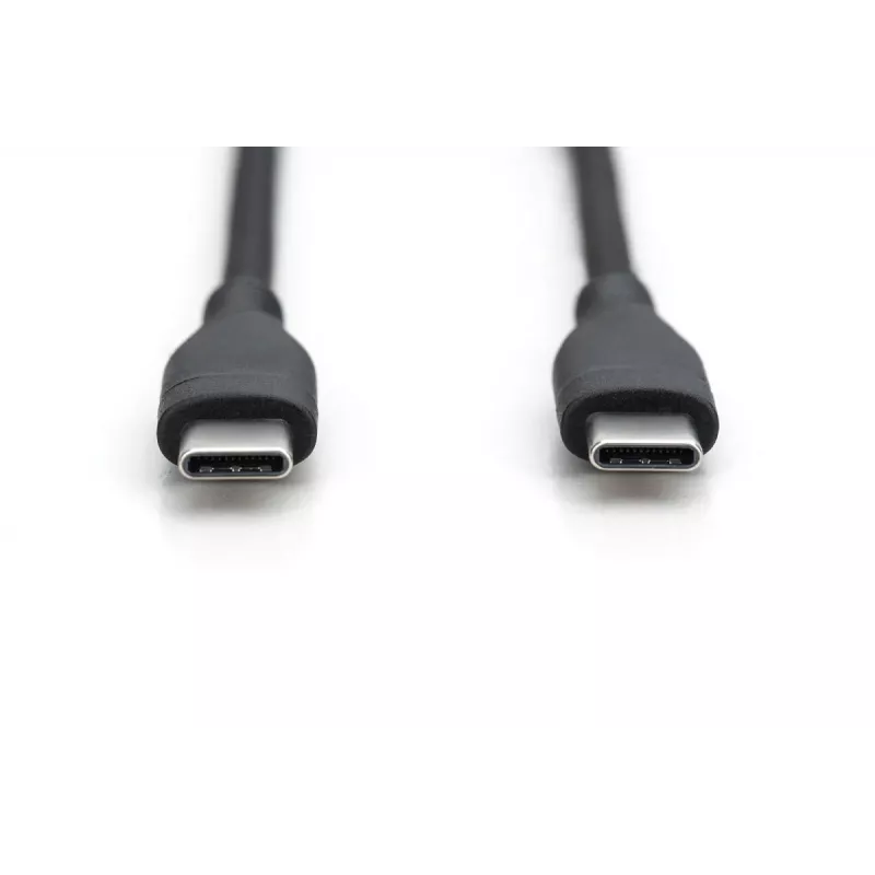 Cable de carga de silicona USB-C DIGITUS USB-C - USB-C USB 2.0 60W - 50cm negro
