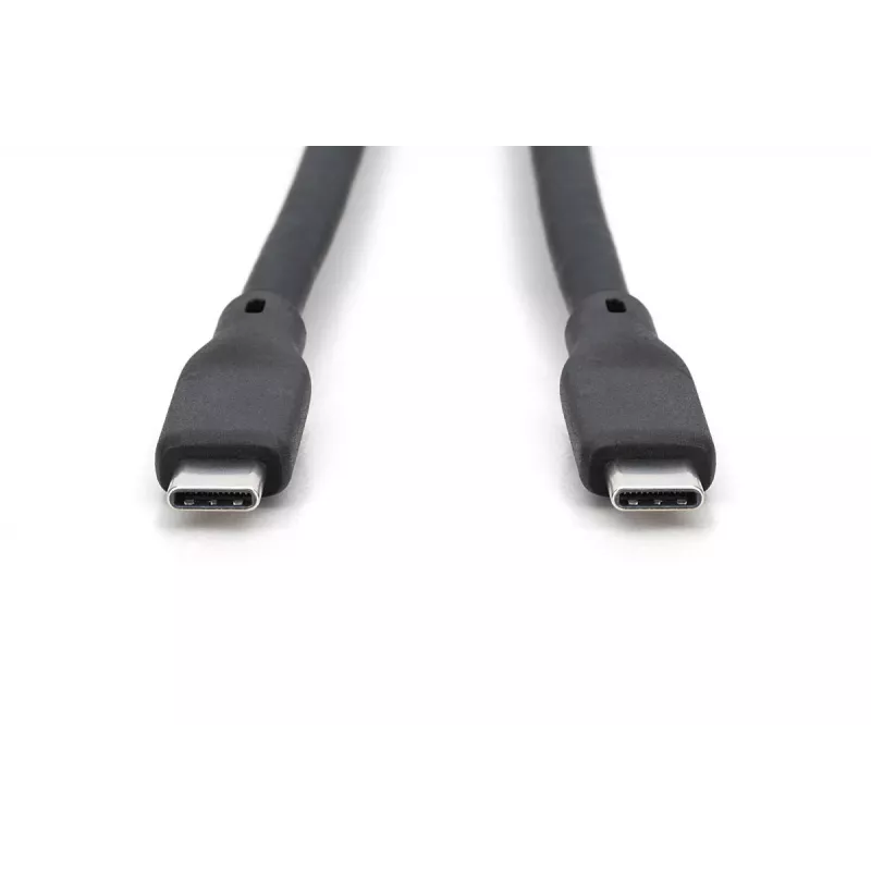 Cable de conexión de silicona USB DIGITUS USB-C – USB-C USB 4.0 Gen3 40G 240W 8K – 50 cm negro