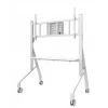 Neomounts MOVE Go XL FL50-575WH1 carro para TV, 65-110 pulgadas, máx. 125 kg, VESA 100x100-1100x600, altura regulable 129-139 cm, bloqueable, instalación rápida, certificado TÜV, blanco