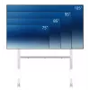 Neomounts MOVE Go XL FL50-575WH1 carro para TV, 65-110 pulgadas, máx. 125 kg, VESA 100x100-1100x600, altura regulable 129-139 cm, bloqueable, instalación rápida, certificado TÜV, blanco