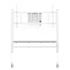 Neomounts MOVE Go XL FL50-575WH1 carro para TV, 65-110 pulgadas, máx. 125 kg, VESA 100x100-1100x600, altura regulable 129-139 cm, bloqueable, instalación rápida, certificado TÜV, blanco