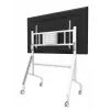 Neomounts MOVE Go XL FL50-575WH1 carro para TV, 65-110 pulgadas, máx. 125 kg, VESA 100x100-1100x600, altura regulable 129-139 cm, bloqueable, instalación rápida, certificado TÜV, blanco