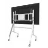 Neomounts MOVE Go XL FL50-575WH1 carro para TV, 65-110 pulgadas, máx. 125 kg, VESA 100x100-1100x600, altura regulable 129-139 cm, bloqueable, instalación rápida, certificado TÜV, blanco