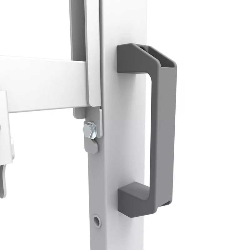 Neomounts MOVE Go XL FL50-575WH1 carro para TV, 65-110 pulgadas, máx. 125 kg, VESA 100x100-1100x600, altura regulable 129-139 cm, bloqueable, instalación rápida, certificado TÜV, blanco