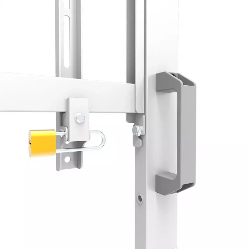 Neomounts MOVE Go XL FL50-575WH1 carro para TV, 65-110 pulgadas, máx. 125 kg, VESA 100x100-1100x600, altura regulable 129-139 cm, bloqueable, instalación rápida, certificado TÜV, blanco