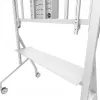 Neomounts MOVE Go XL FL50-575WH1 carro para TV, 65-110 pulgadas, máx. 125 kg, VESA 100x100-1100x600, altura regulable 129-139 cm, bloqueable, instalación rápida, certificado TÜV, blanco