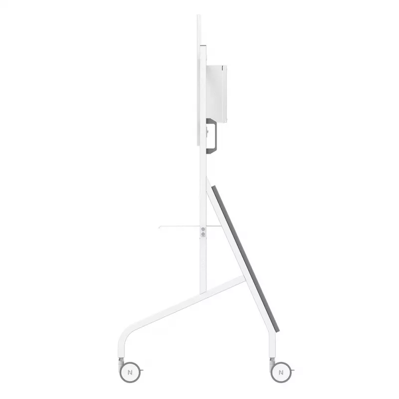 Neomounts MOVE Go XL FL50-575WH1 carro para TV, 65-110 pulgadas, máx. 125 kg, VESA 100x100-1100x600, altura regulable 129-139 cm, bloqueable, instalación rápida, certificado TÜV, blanco