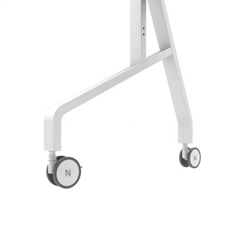 Neomounts MOVE Go XL FL50-575WH1 carro para TV, 65-110 pulgadas, máx. 125 kg, VESA 100x100-1100x600, altura regulable 129-139 cm, bloqueable, instalación rápida, certificado TÜV, blanco
