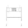 Neomounts MOVE Go XL FL50-575WH1 carro para TV, 65-110 pulgadas, máx. 125 kg, VESA 100x100-1100x600, altura regulable 129-139 cm, bloqueable, instalación rápida, certificado TÜV, blanco